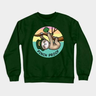 Pinch Proof Sloth St Paddy Crewneck Sweatshirt